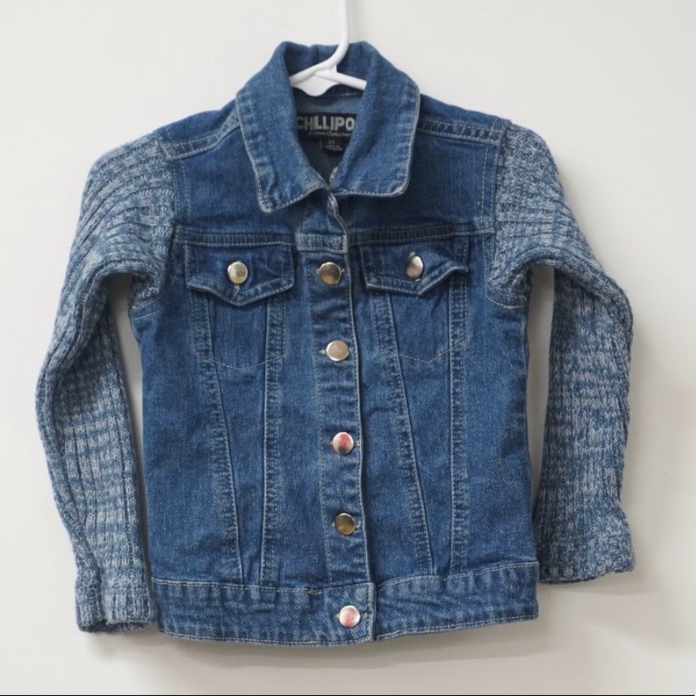 Chillipop ❤️ Premium Collection Blue Denim Jacket Size Toddler (3T) PRE-LOVED